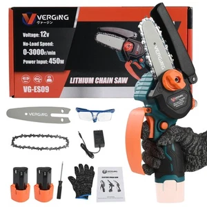 Mini Chainsaw, Mini Chainsaw Cordless with 2 Pack 2000mAh Batteries, Handheld... - Picture 1 of 8