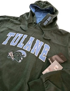 Tulane Green Wave NCAA Colosseum Embroidered Hoodie Sweatshirt Size XXL 2XL NWT - Picture 1 of 18