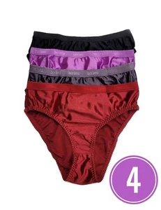 B2BODY Women Full Coverage High Waist Light Tummy Control Satin Bikini Panties - Picture 1 of 25