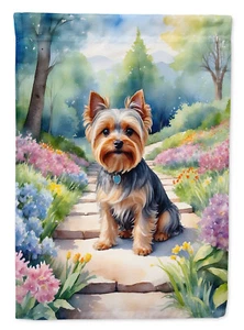 Yorkie Yorkshire Terrier Spring Path Flag Canvas House Size DAC6736CHF - Picture 1 of 4