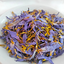 Dried Blue Lotus Quality Petals, Stamens Mix Pure Natural Flowers tea/smoke 1Lbs