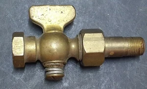 Vintage Brass Petcock Valve Steam Gas air oil Engine Tractor Water Spigot 2" L - Picture 1 of 12