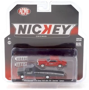 1:64 Acme Greenlight 1967 Chevrolet Camaro + Chevrolet C-30 Rampa Camion Nickey - Foto 1 di 2