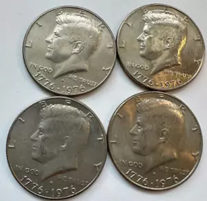 1776-1976 D Kennedy 50 Cent zirkuliert 4 Münzen - Bild 1 von 10