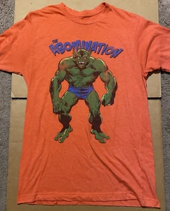 Marvel Comics The ABOMINATION Shirt Medium Used Orange Incredible Hulk Bad Guys - Picture 1 of 4