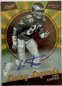 CRIS CARTER 03/10 AUTO 2023 Panini Prestige #LL-11 Vikings Eagles Dolphins HOF - Picture 1 of 2