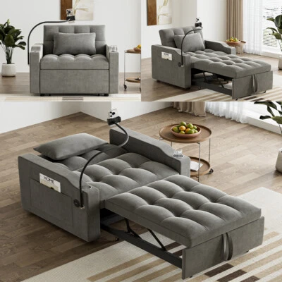 3 в 1 выдвижная кровать складной диван современный трансформируемый бархатный односпальный диван - Изображение 1 из 4