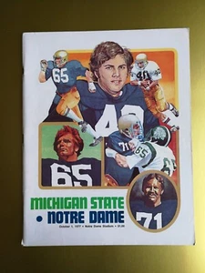Notre Dame Football Programm 1. Oktober 1977 vs Michigan State Joe Montana RAR - Bild 1 von 1