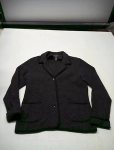 CHELSEA CAMBELL WOMEN’S SMALL GREY JACKET WOOL BUTTON FRONT COAT - Picture 1 of 5