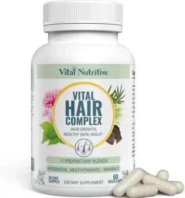 Vital Hair Complex – Biotin & B Vitamin Hair Supplement for Women & Men – Health - Image 1 of 4