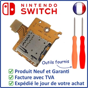 NAPPE INTERNE LECTEUR DE CARTE MÉMOIRE MICRO SD DE LA NINTENDO SWITCH - Foto 1 di 4