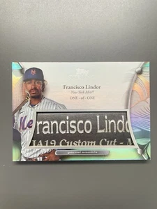 2024 Topps Sterling Francisco Lindor #SBN-FL Bat Nameplate 1/1 Mets One of One - Picture 1 of 2