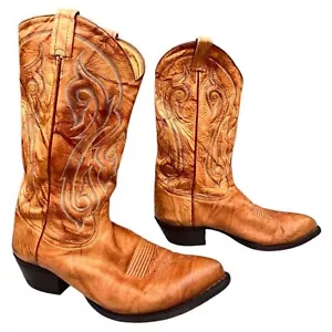 Tony Lama Botas de Vaquero Tostadas Envejecidas Estilo 6125 Para Hombre Talla 9.5 D - Imagen 1 de 12