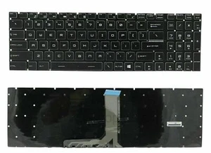 QWERTY US keyboard Crystal key BACKLIT MSI GT72VR 7RE/7RD GE73VR /IN88-US - Afbeelding 1 van 2