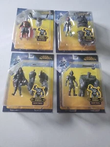 LORD OF THE RINGS WAR OF THE ROHIRRIM SET OF 4 HELM SHANK WULF HERA MCFARLANE - Picture 1 of 10