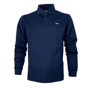 Paul Shark Polo Hombre Manga Larga En Piqué De Algodón C0P1229 013 Color Azul - Imagen 1 de 3