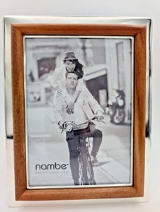 Nambi Haydon, New 5 X 7 Silver Plated & Wood Picture Frame New in Box - Picture 1 of 6