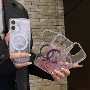 Funda Magnética Para iPhone 16 15 Pro Max 14 13 A Prueba de Golpes Brillo Arenas Movedizas Cubierta - Imagen 1 de 17