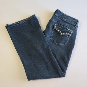 Michael Kors Pyramid Studded Jeans Women's Size 10P Blue Denim - Picture 1 of 14