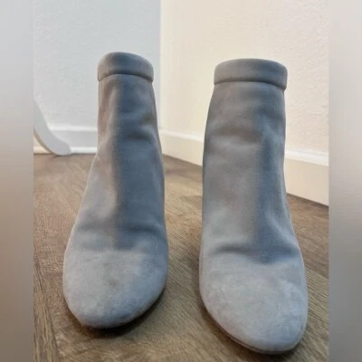 Nicholas Kirkwood Penelope Pearl Ankle Suede Booties Color Storm Size 6 - Image 1 of 4