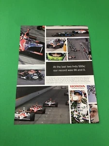 2007 2008 HONDA INDY 500 ORIGINAL PRINT AD ADVERTISEMENT PRINTED - Picture 1 of 1