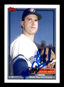 1991 Topps Major League Debut 1990 #93 Bob MacDonald HAND SIGNED AUTO - Picture 1 of 2