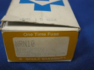 NEW LOT OF 10 PCS GOULD SHAWMUT NRN5 FUSE'S 10A 250V - Picture 1 of 5