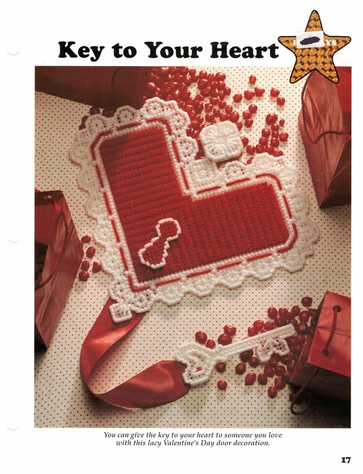 Key To Your Heart The Holidays Love Gift Plastic Canvas Pattern By Leisure Arts - Image 1 of 1