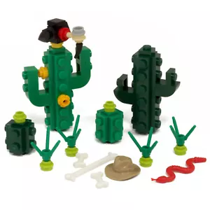 Cactus | Planta del Desierto | Occidental, Vaquero | Kit personalizado hecho con ladrillos LEGO reales - Imagen 1 de 3