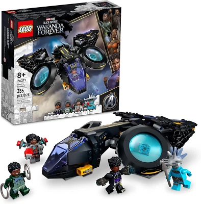 LEGO Marvel Shuri'S Sunbird, Black Panther Aircraft Buildable Toy Vehicle for Ki - Image 1 of 4