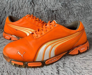 puma orange golf shoes