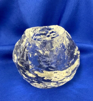 Candelabro linterna bola de nieve vintage Kosta Boda cristal Ann Warff Suecia Foto 1 de 4