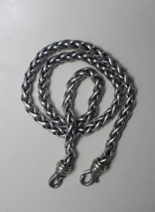 18" DAVID YURMAN 925 and 585 Gold Wheat Chain Necklace "Clasp for Repair" - Picture 1 of 16