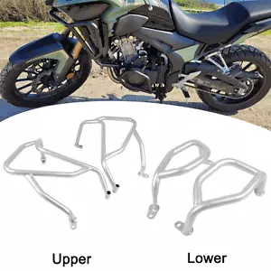 Highway Engine Guard Crash Bars For Honda CB500X CB400X 2019-2022 2020 Silver - Imagen 1 de 12