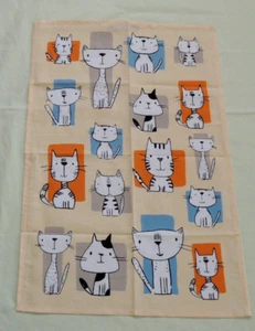 lustige KATZEN 1x Geschirrtuch 45 x 70 cm Küchentuch Geschirrhandtuch Tiere cats - Bild 1 von 2