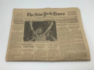 New York Times-Muhammad Ali vs Leon Spinks - 16. Februar 1978 - ZEITUNG - SEHR GUTER ZUSTAND + - Bild 1 von 5