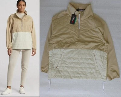 NUEVO CON ETIQUETAS Ralph Lauren RLX Panel Acolchado Híbrido 1/4 Cremallera Pullover Golf Forrado Chaqueta M Foto 1 de 4