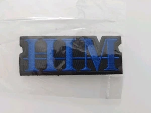 ""HIM, blau"" Aufnäher, Patch, Aufbügler, Neu - Bild 1 von 1