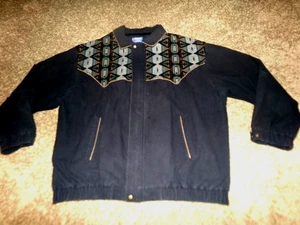 VINTAGE MENS PENDLETON HIGH GRADE WESTERN COTTON NATIVE AZTEC JACKET COAT XXL - Picture 1 of 7