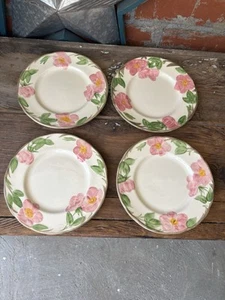 4 Vintage Franziskaner Steingut England "Wüstenrose" Set / 4 Salatteller - Bild 1 von 11