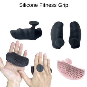 1 Pair Fitness Non-slip Grip Strengthener Silicone Palm Guard Convenient Gloves - Picture 1 of 18