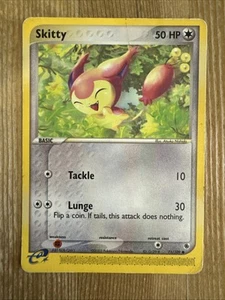 Skitty 71/109 2003 EX Ruby & Sapphire Pokemon Card E-Series Common DAMAGED - Picture 1 of 2