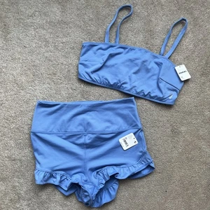 Free People Movement Set BH Shorts Medium Cornflower Blue Prairie Plie Workout - Bild 1 von 7