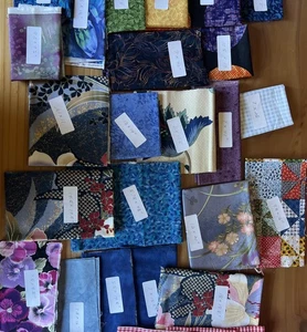 Fabric Scraps for Quilting. Sizes Shown On Photos. Multicolored. Almost 1 Pound - Picture 1 of 23