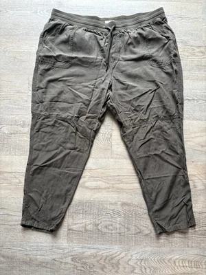 Pantalones de fin de semana Maurices para mujer 22W con cordón longitud ajustable verde Foto 1 de 4