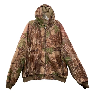 Vintage Cabela's Jacket Men's XL Realtree Hardwoods Camo Hoodie Y2K Made in USA - Picture 1 of 11