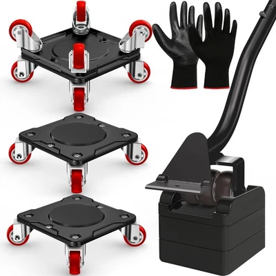 Möbeltransport Set Mit Möbelheber - Aufgerüstete Kohlenstoffstahl-Platte und ... - Bild 1 von 4