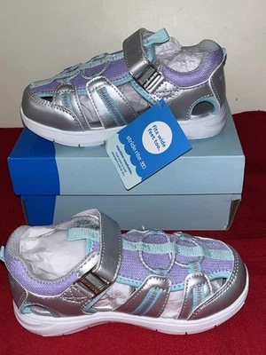 NUEVO EN CAJA STRIDE RITE NIÑAS TALLA 9M IGGY PÚRPURA PLATA AZUL SANDALIA ZAPATILLAS MCHN WSHBL Foto 1 de 4