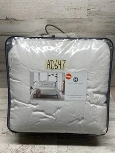 Hotel Collection Linen Blend Queen Comforter & Pillowshams 3pc Set White New - Picture 1 of 6