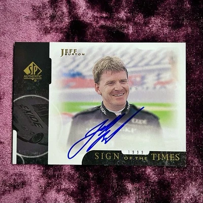Jeff Burton 1999 SP Sign Times Autograph NASCAR Auto Racing HOF Virginia Legends - Image 1 of 2